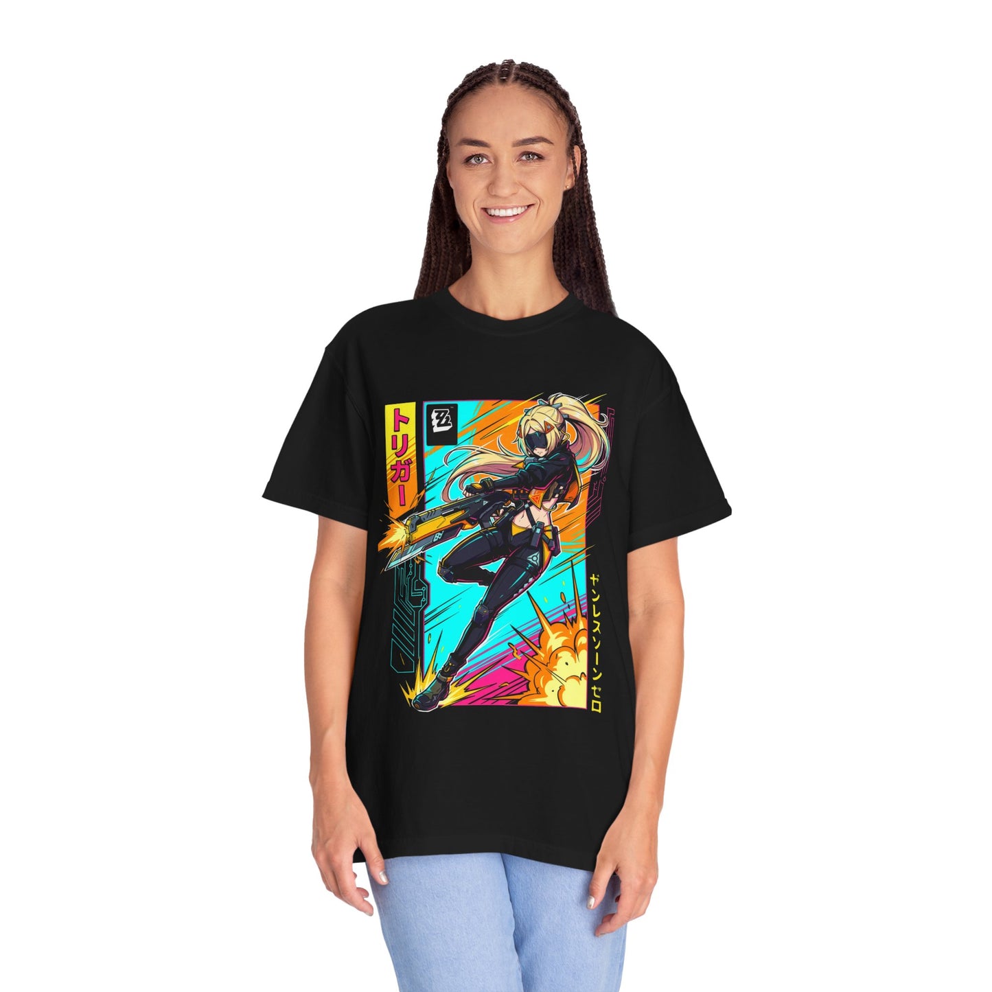 Trigger Zenless Zone Zero Synthwave Sunset Obol Squad Premium T-Shirt