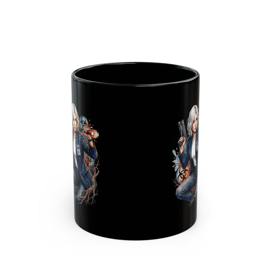 Resident Evil Requiem Grace Ashcroft Flashlight Pistol Crouch Black Mug