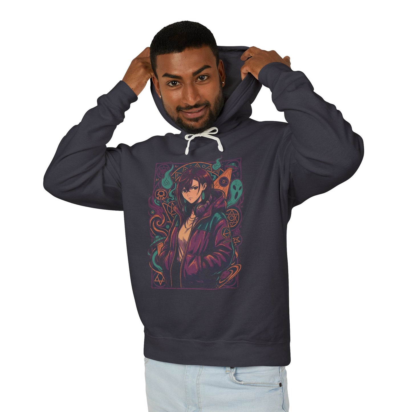 Dandadan Momo Ayase Spirit Medium Battle Portrait Unisex Premium Hoodie