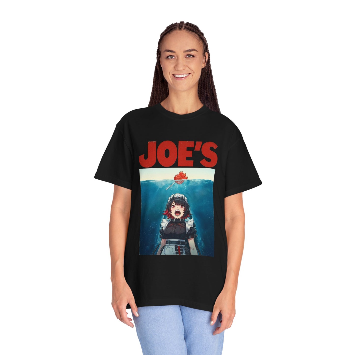 Ellen Joe Shark's Gotta Bite Poster – Jaws Inspired Maid Warrior Art Premium T-Shirt