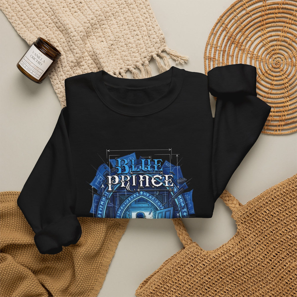 Blue Prince Mt Holly Manor Puzzle Game Fan Art Crewneck Sweatshirt