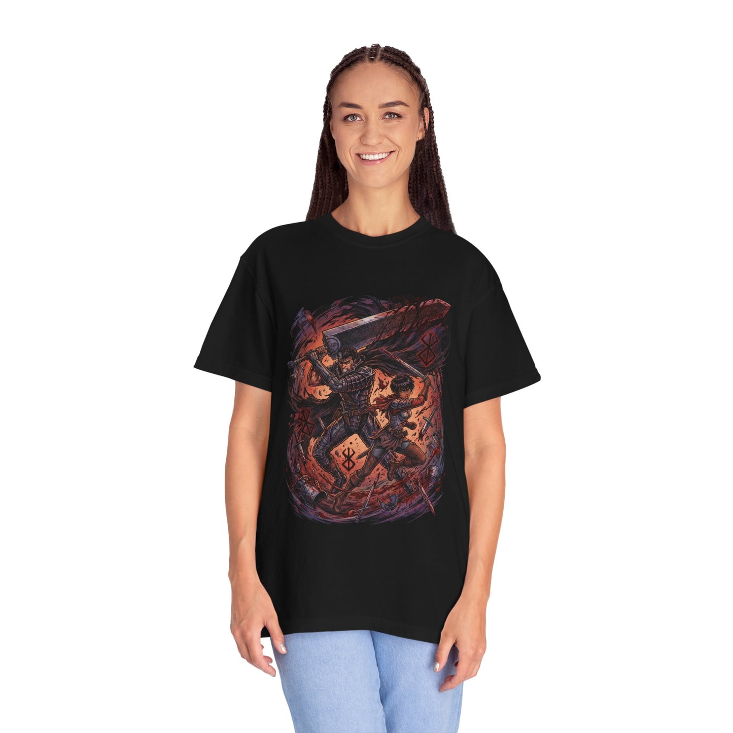 Berserk Guts & Casca Rage Warrior Design Premium T-Shirt