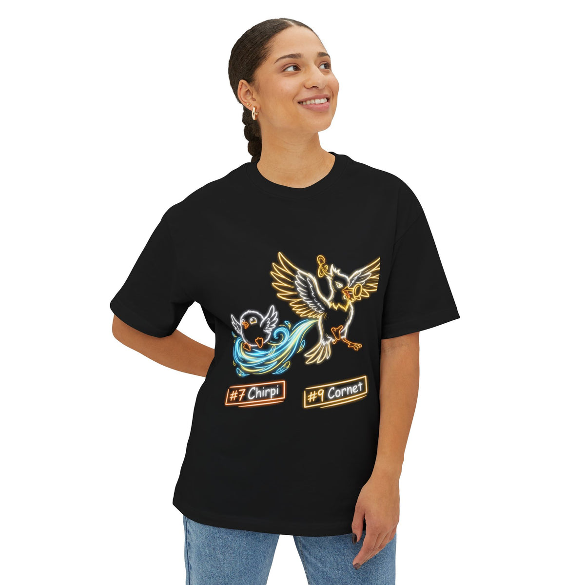 Chirpi Cornet Aniimo Evolution Line Neon Glow - Oversized Premium Tee