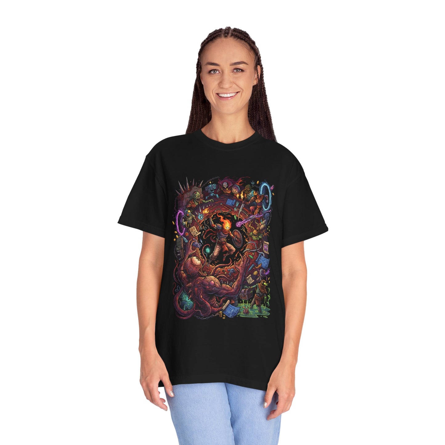 Dead Cells Prisoner Beheaded Prisoner Retro Indie Portrait Premium T-Shirt