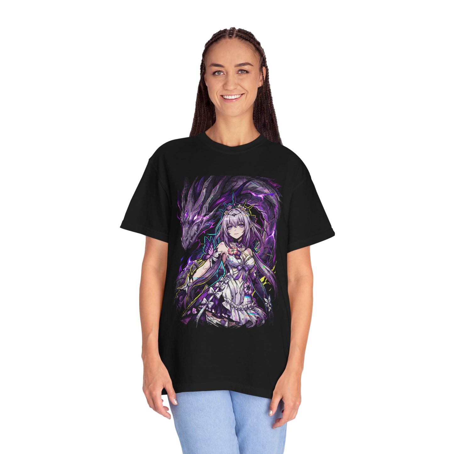 Castorice HSR Ethereal Beauty Silver Hair Violet Eyes Portrait Premium T-Shirt