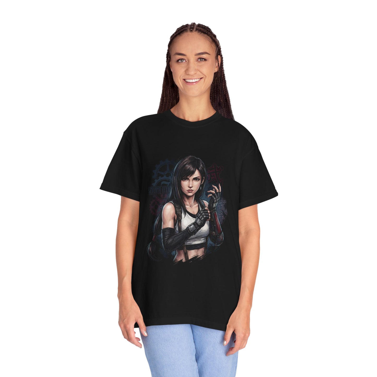 Final Fantasy VII Tifa Lockhart Remake Rebirth Crop Top Gloves Design Premium T-Shirt
