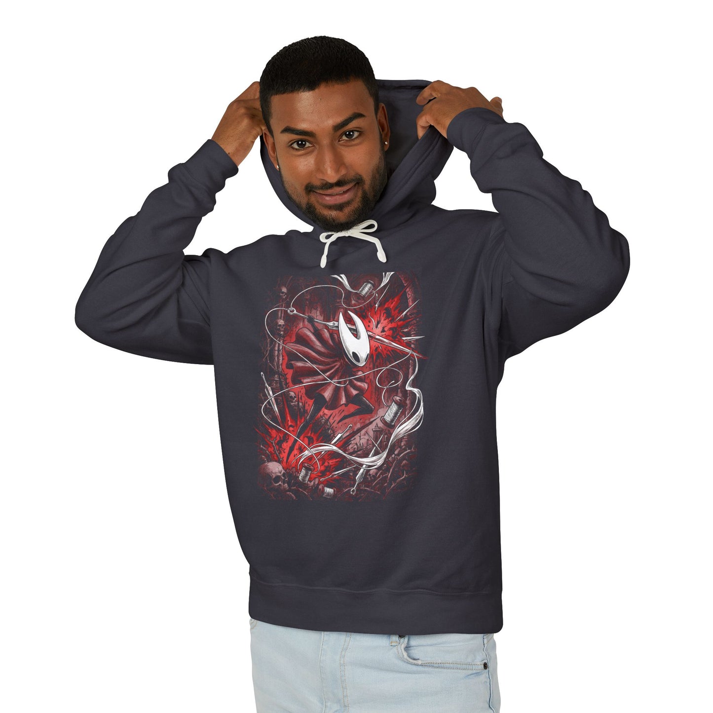 Hollow Knight Silksong Hornet Pharloom Kingdom Exploration Design Unisex Premium Hoodie
