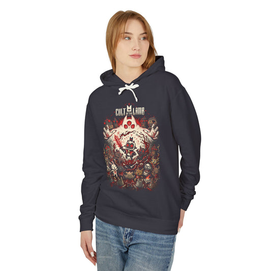 The Lamb Cult of the Lamb Adorable Sinister Cult Leader Art Unisex Premium Hoodie