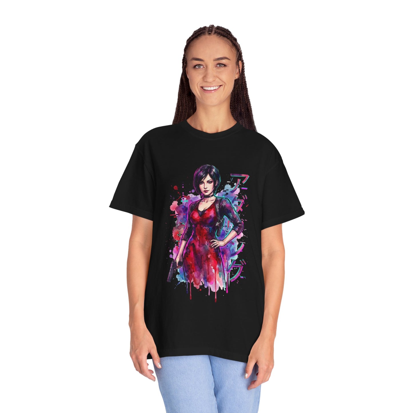 Resident Evil Ada Wong Vaporwave Retro Synthwave Design Premium T-Shirt
