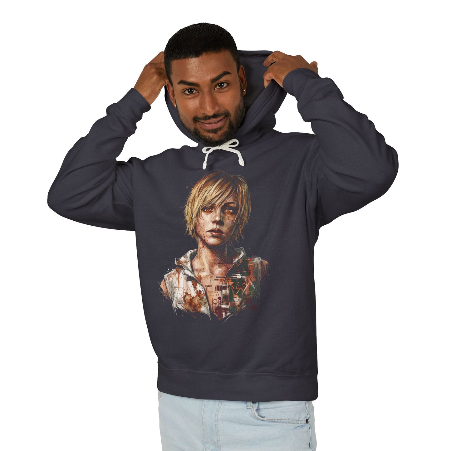 Silent Hill 3 Heather Mason Orange Hoodie Denim Vest Design Unisex Premium Hoodie