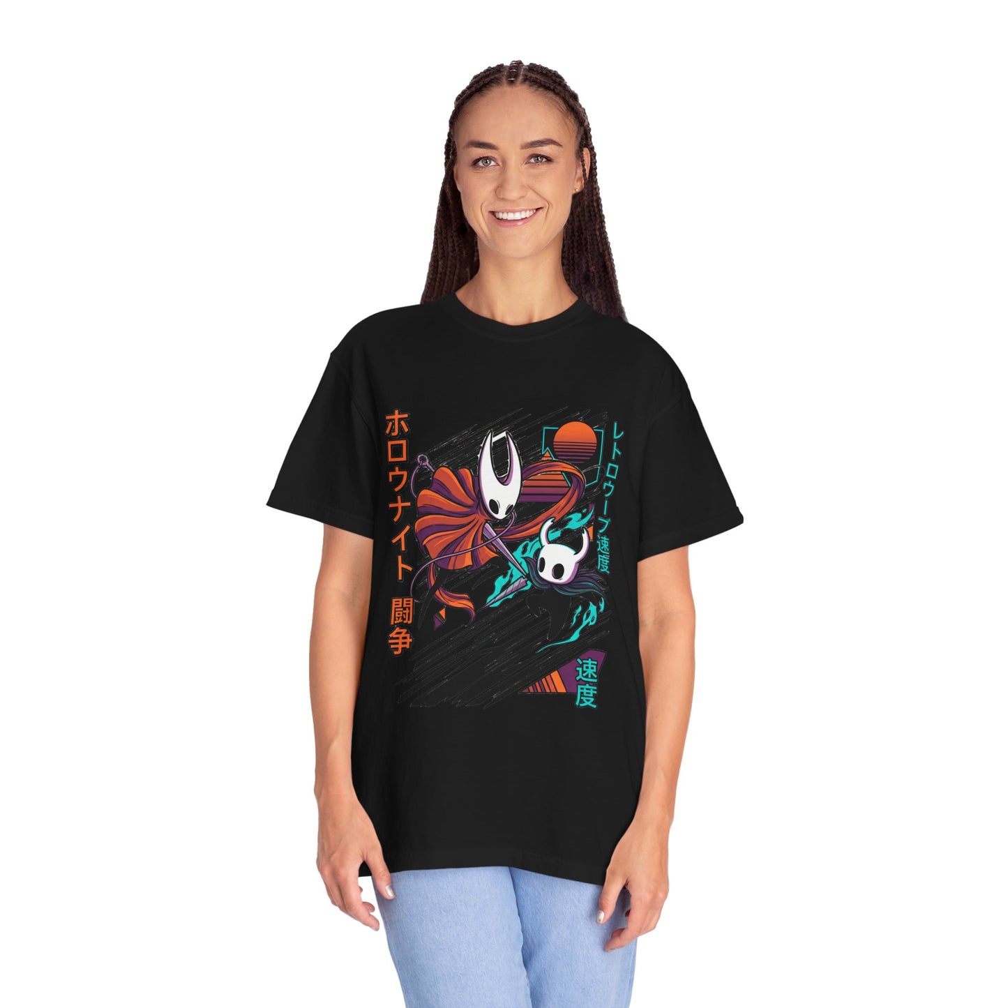 Retro Futuristic Hornet Hollow Knight Premium T-Shirt