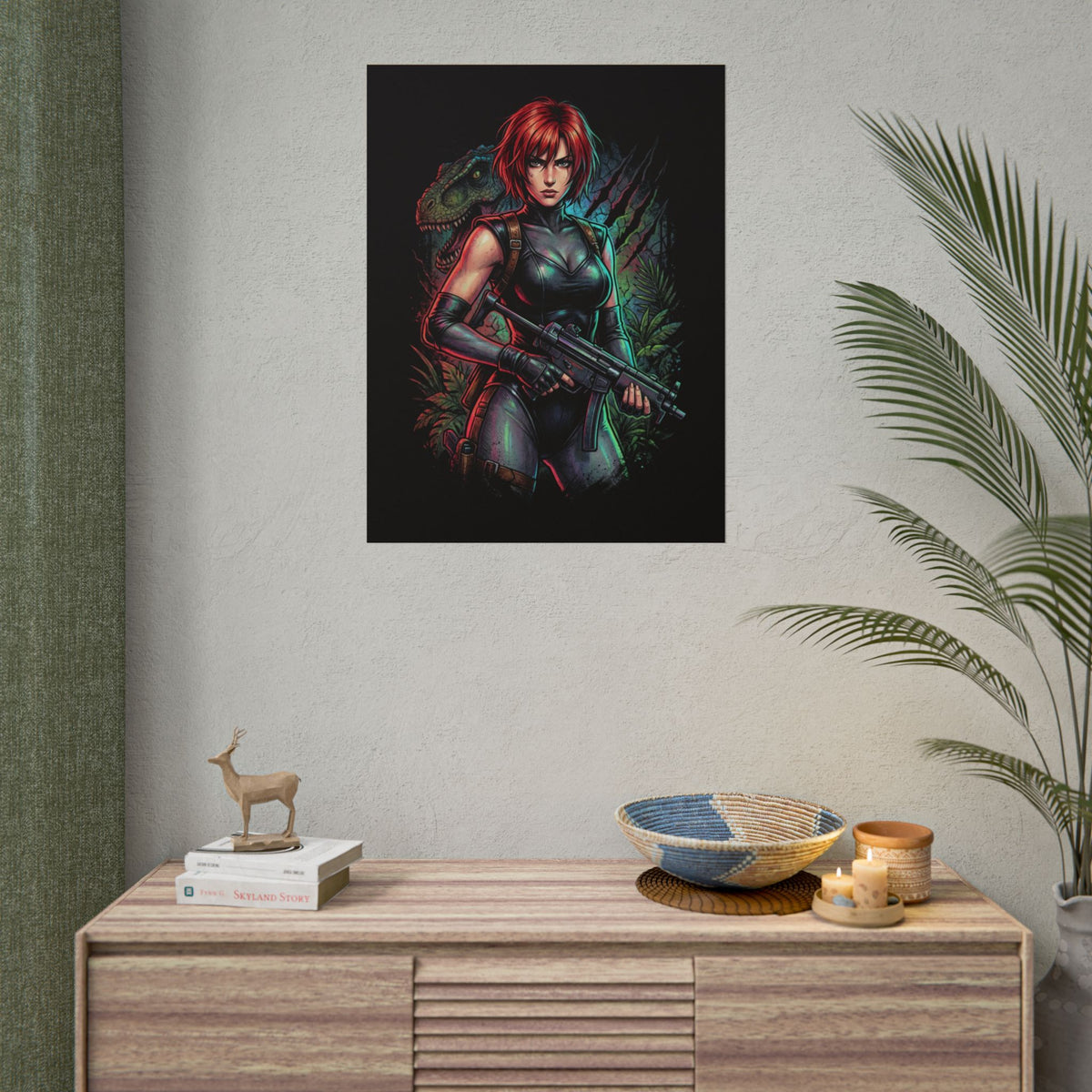 Dino Crisis Regina Red Hair Tactical Gear Portrait Poster