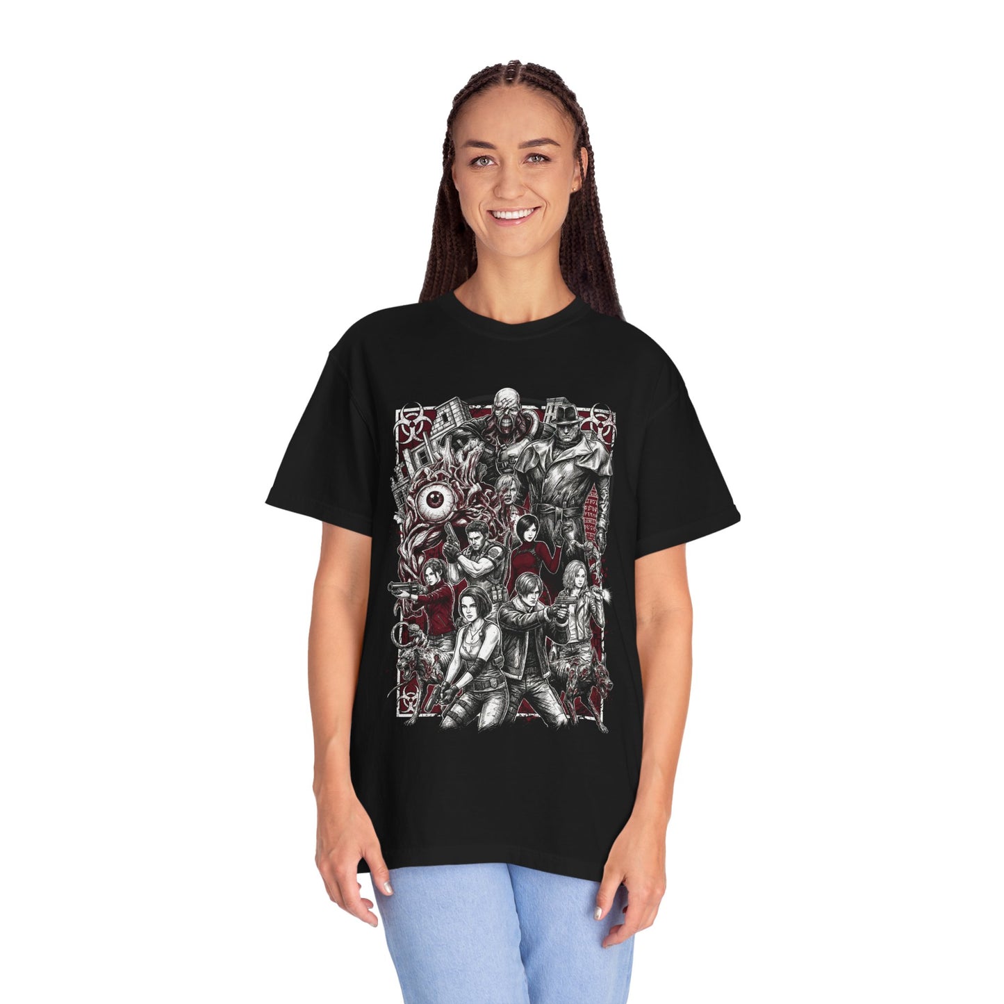 Resident Evil Jill Grace Chris Ada Claire Vs Birkin Nemesis Design Premium T-Shirt