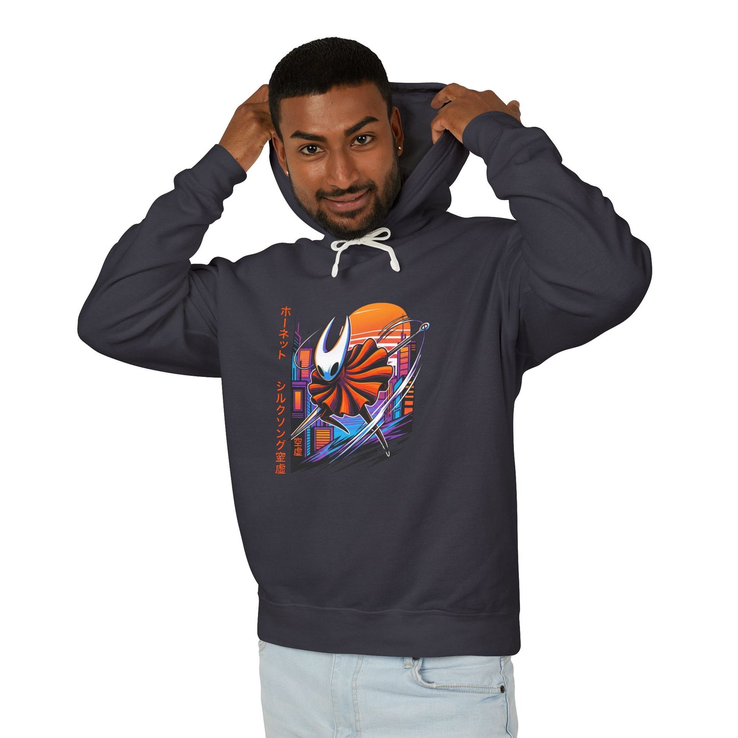 Hornet Silksong Vaporwave – Neon Needle Princess Unisex Premium Hoodie