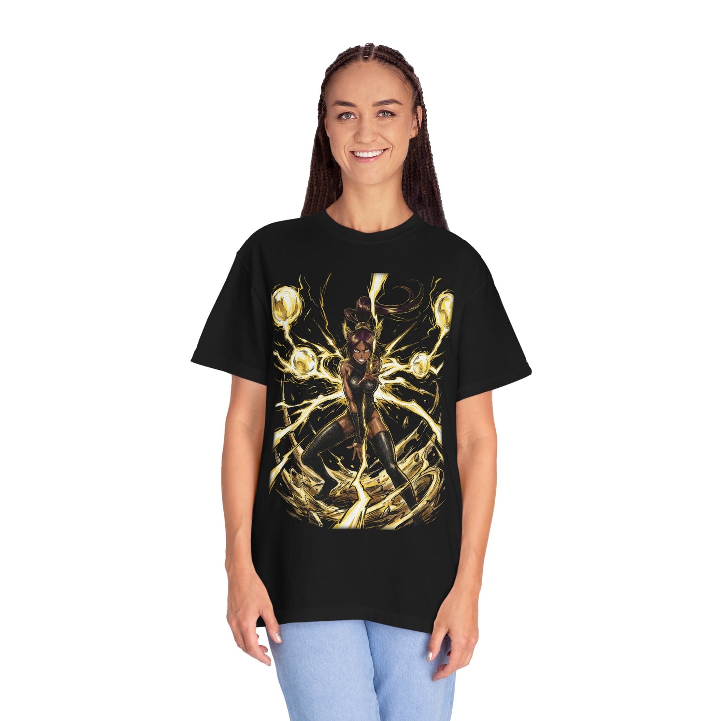 Bleach Yoruichi Shihouin Soul Society Defector Human World Life Premium T-Shirt