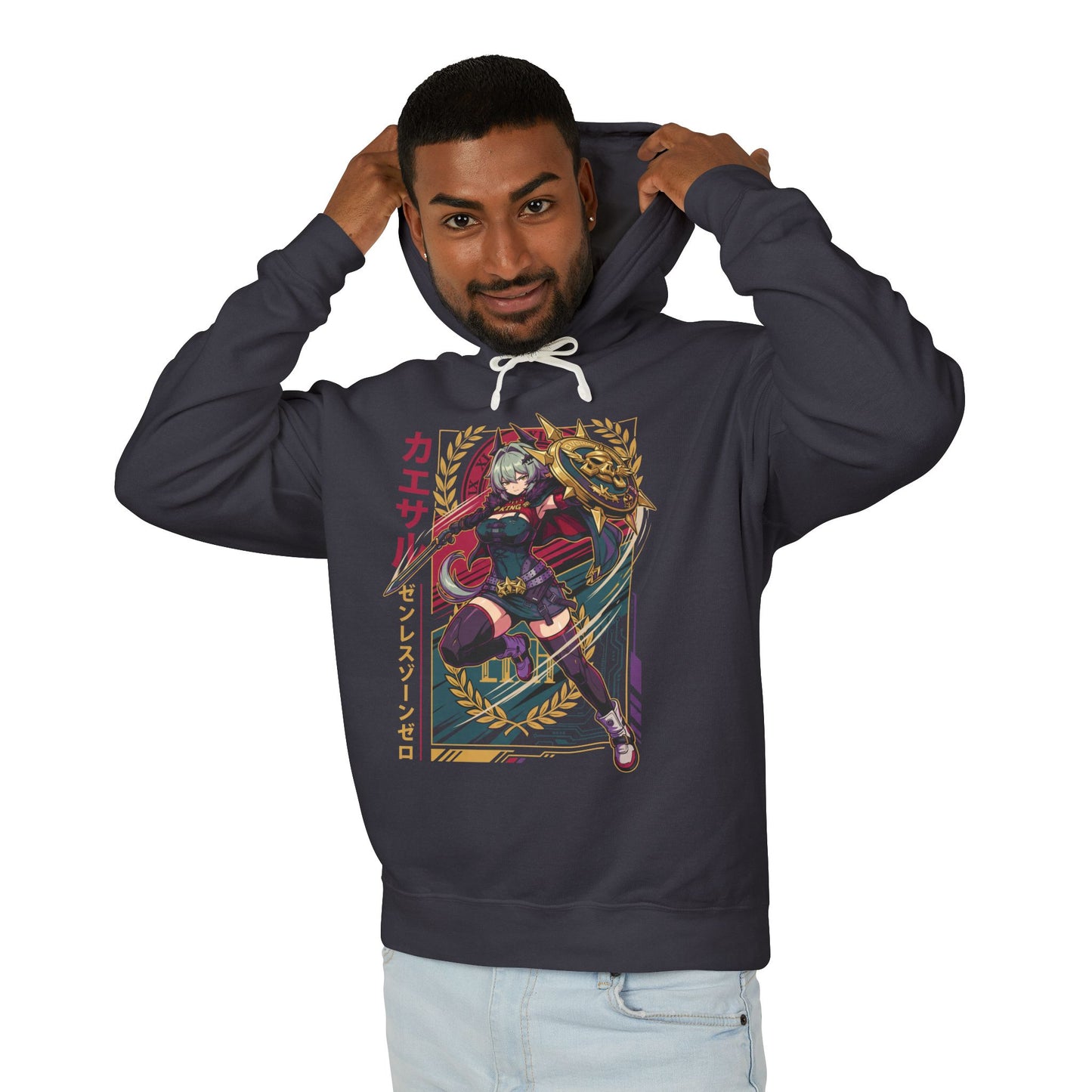 Zenless Zone Zero Caesar King Synthwave 80s Aesthetic Unisex Premium Hoodie