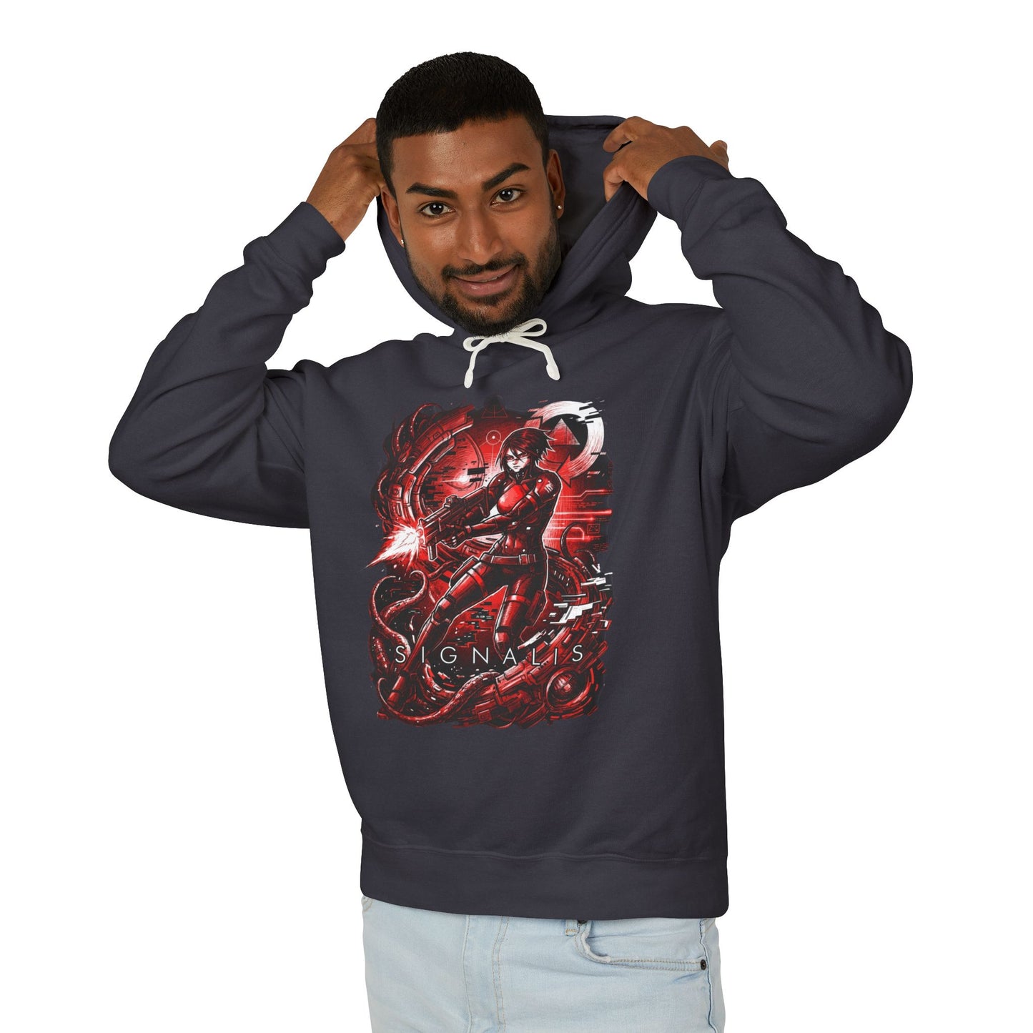 Signalis Cosmic Secret Unravel Horror Aesthetic Icon Unisex Premium Hoodie