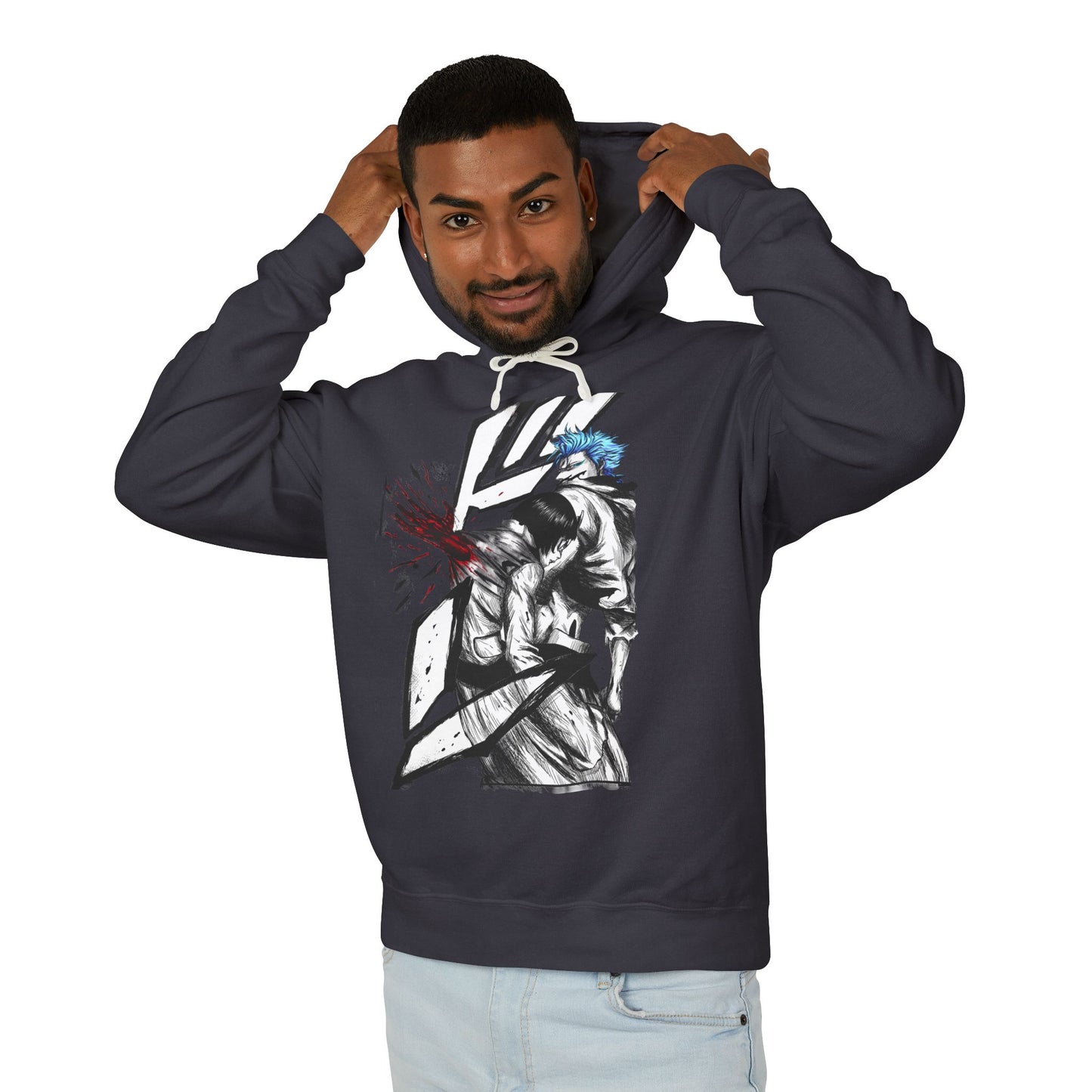 Sexta Espada Vibes Fan Design – Jagged Mask Fierce Fighter Unisex Premium Hoodie
