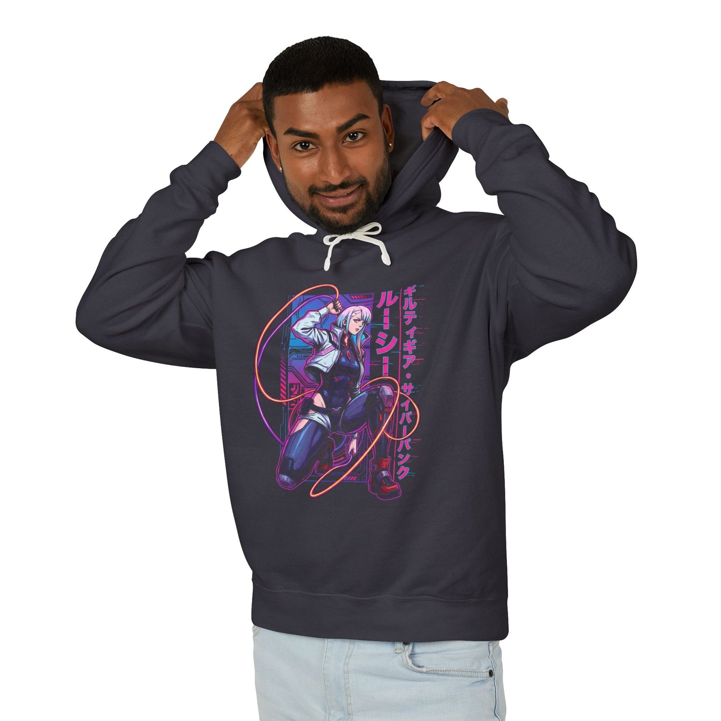 Cyberpunk Edgerunners Lucy Netrunner Monowire Portrait Unisex Premium Hoodie