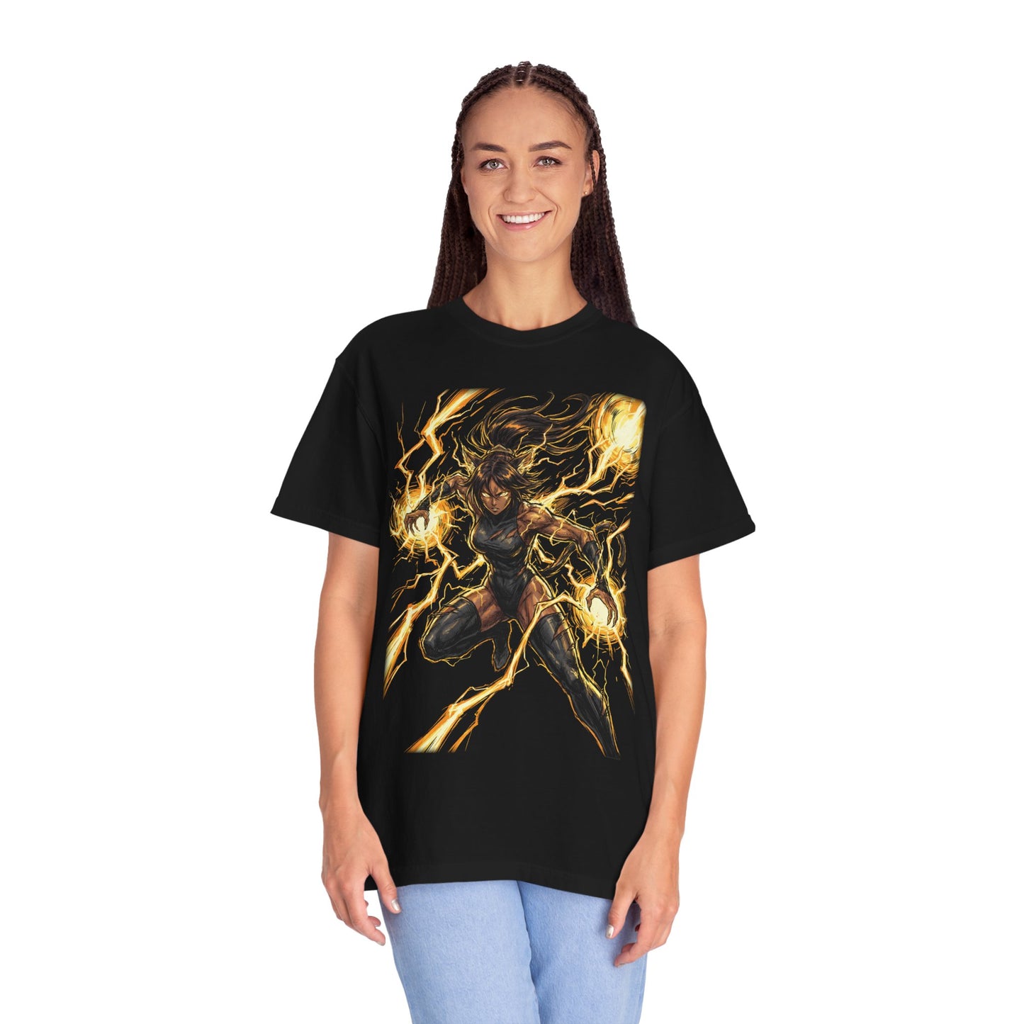 Bleach Yoruichi Shihouin Black Cat Transformation Golden Eyes Icon Premium T-Shirt