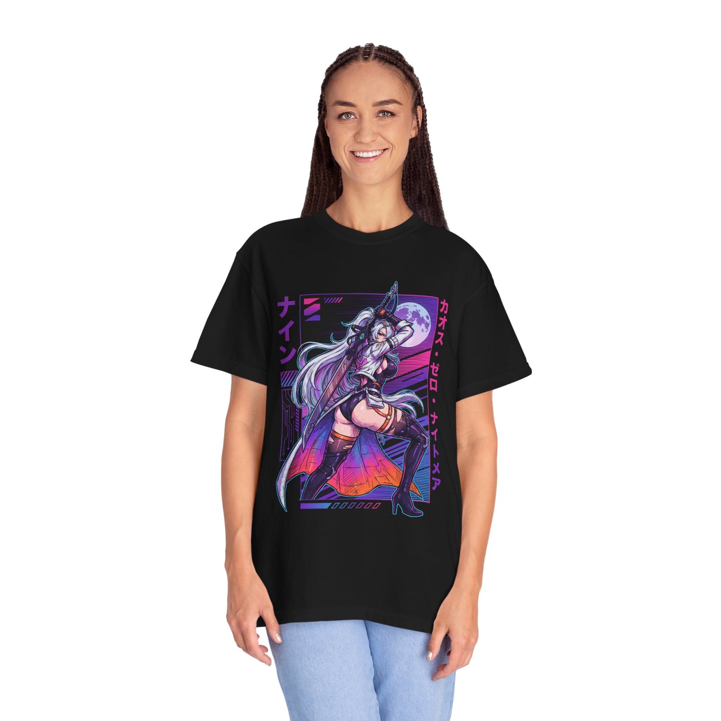 Nine Chaos Zero Nightmare Vanguard Mercenary Big Sword Galaxy Top Fan Art Portrait Premium T-Shirt
