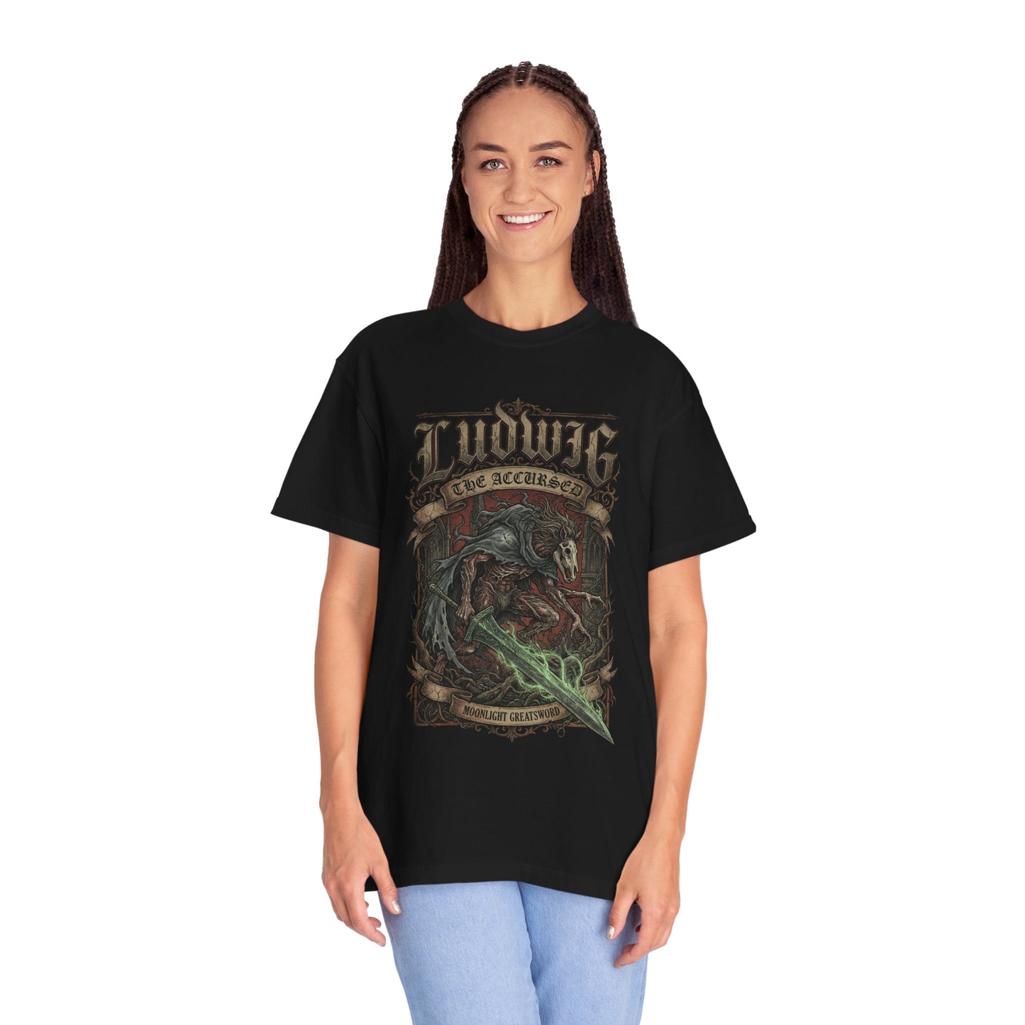 Ludwig Bloodborne Holy Moonlight Sword Phase Two Portrait Premium T-Shirt