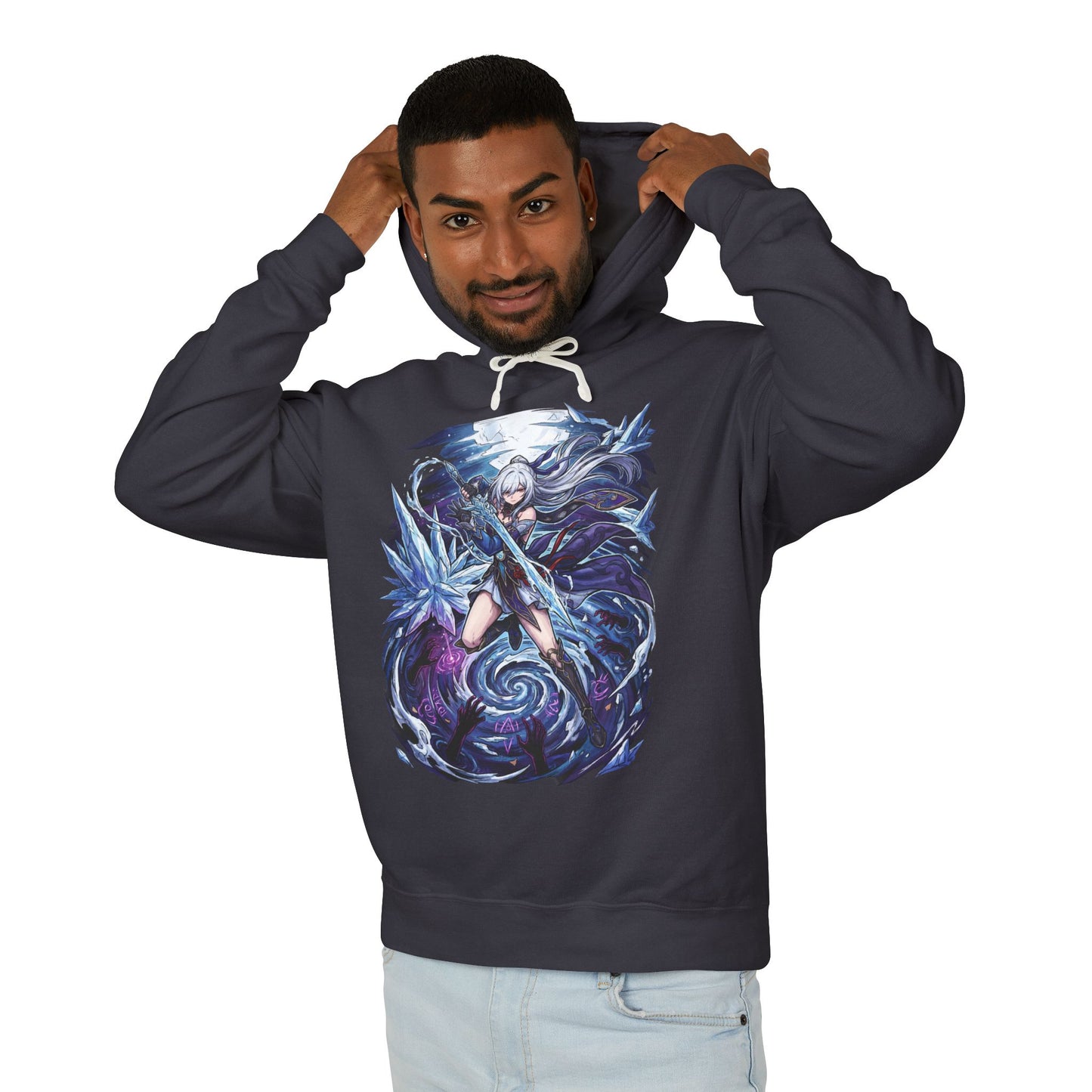 Jingliu HSR: Pale Skin Magenta Eyes Swordmaster Unisex Premium Hoodie