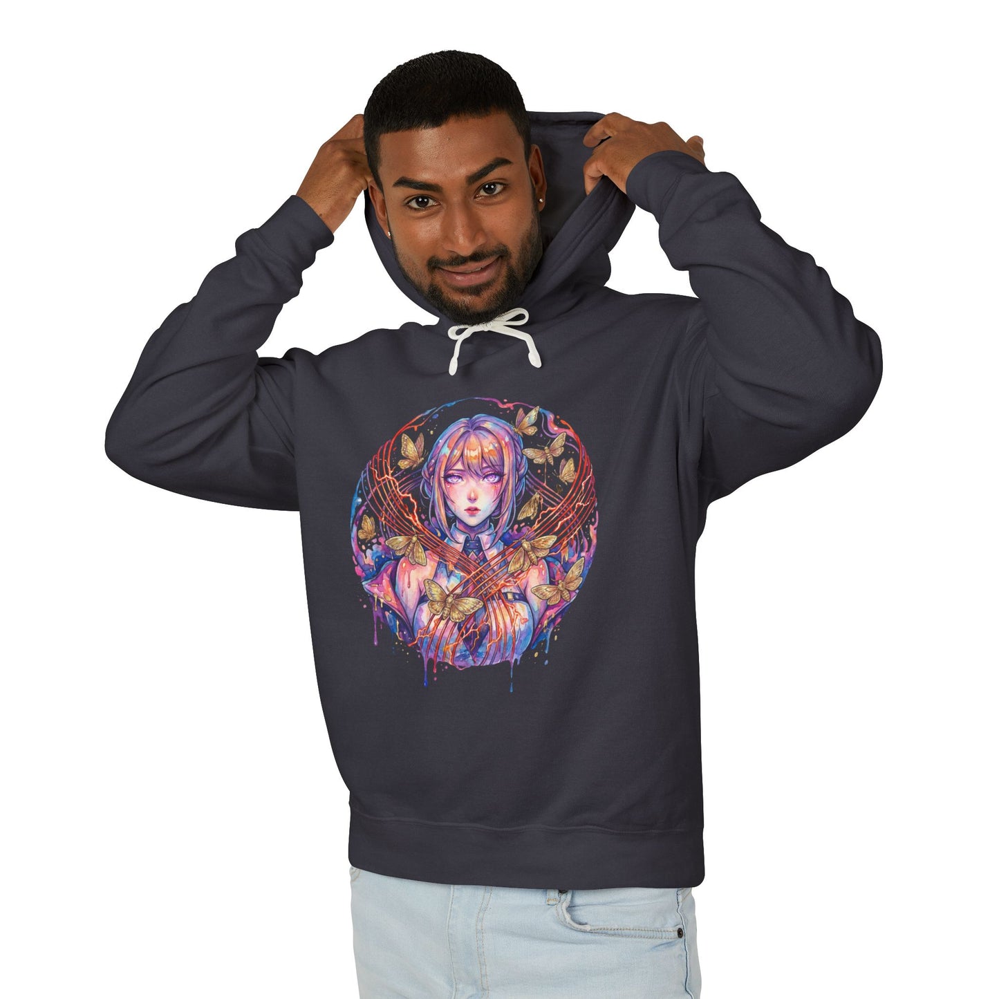 Evelyn Chevalier ZZZ Red Burning Tethers Portrait Unisex Premium Hoodie