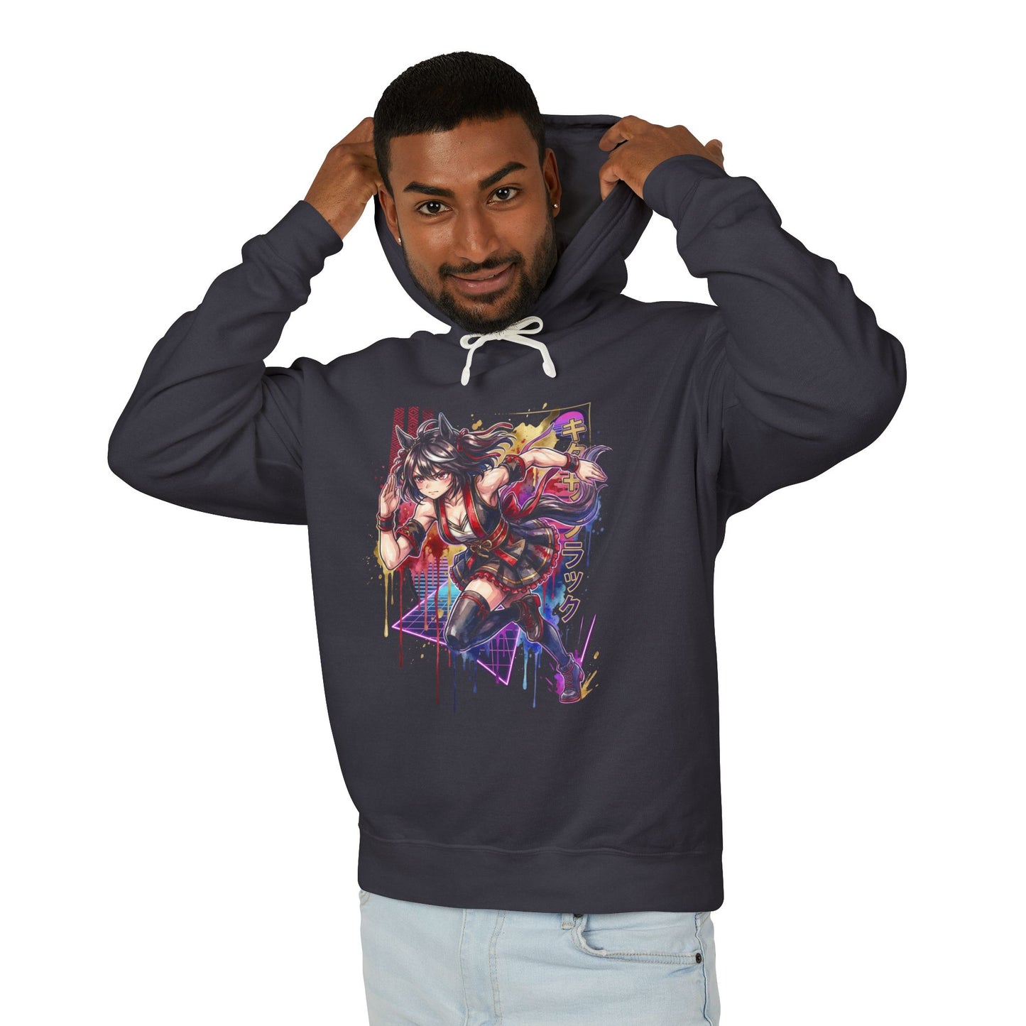 Kitasan Black Umamusume Shimenawa Bow Thigh Stockings Icon Unisex Premium Hoodie