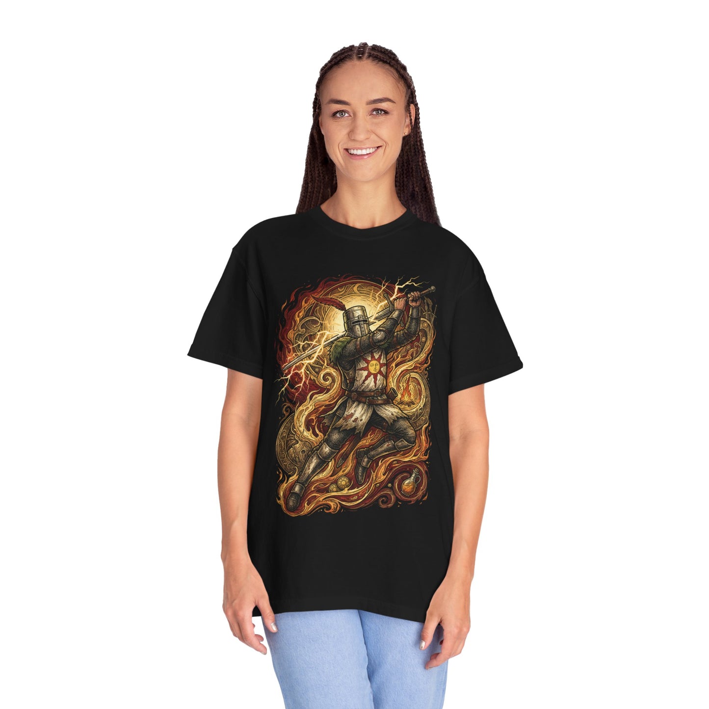 Astora Knight Solaire Praise the Sun Design Premium T-Shirt