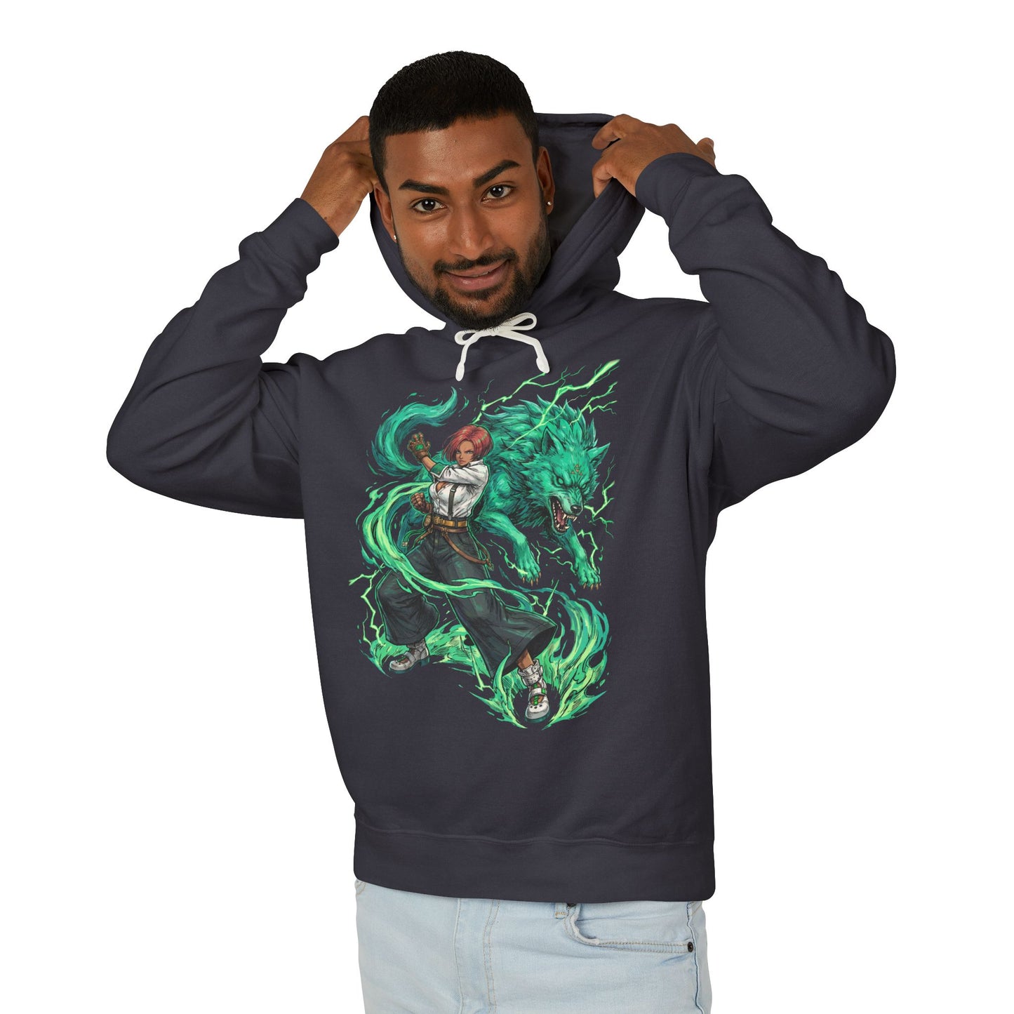 Giovanna Guilty Gear Strive: Energetic Smile Wolf Tail Unisex Premium Hoodie