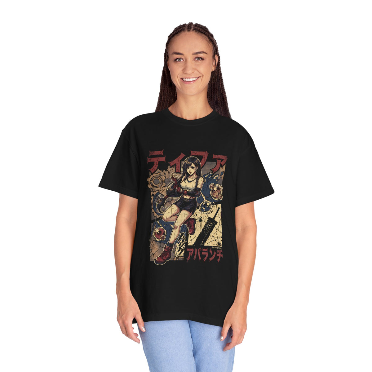 Final Fantasy Tifa Fighting Gloves Red Vambrace Art Premium T-Shirt