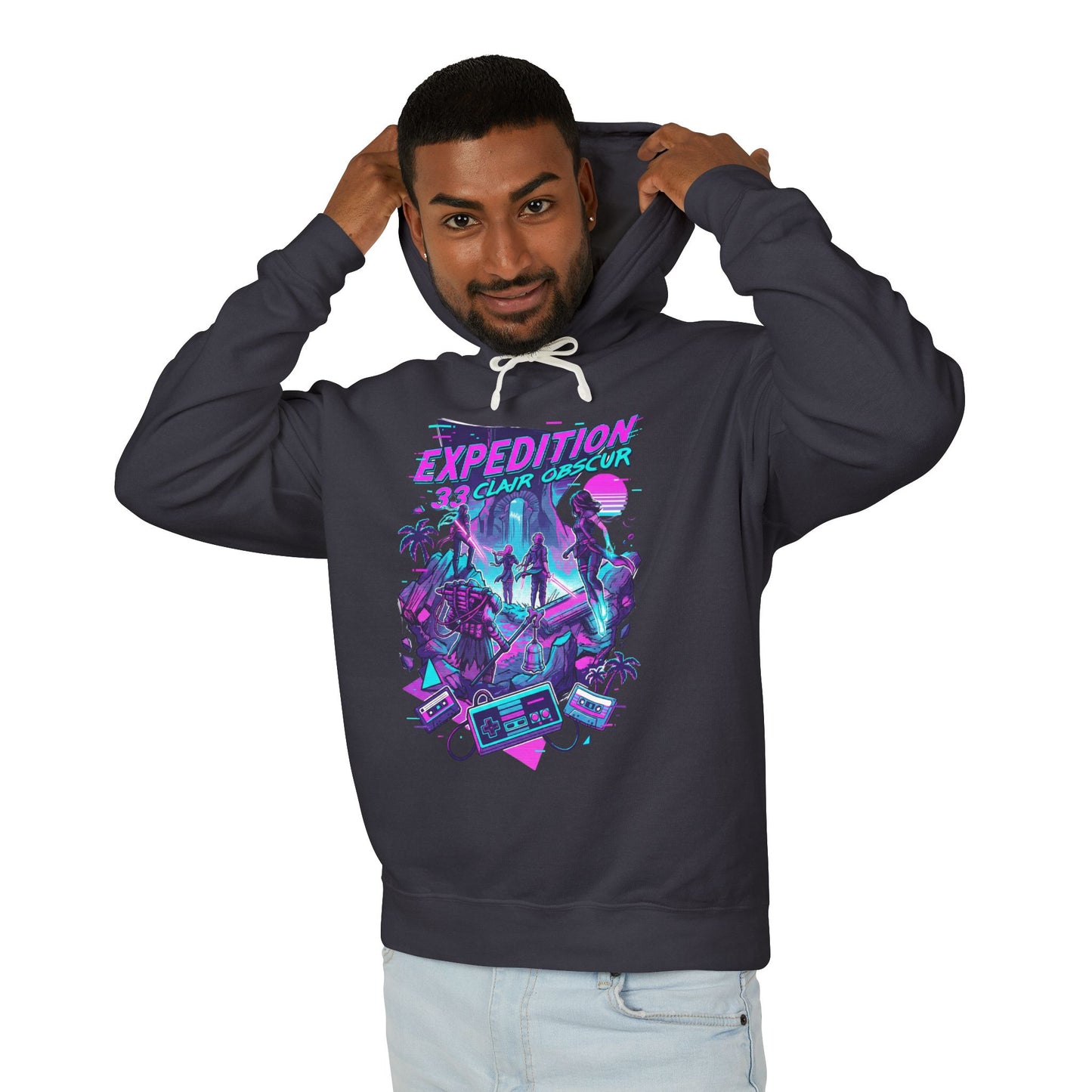 Clair Obscur Paintress Boss Retro Pixel Expedition Facing Design Unisex Premium Hoodie