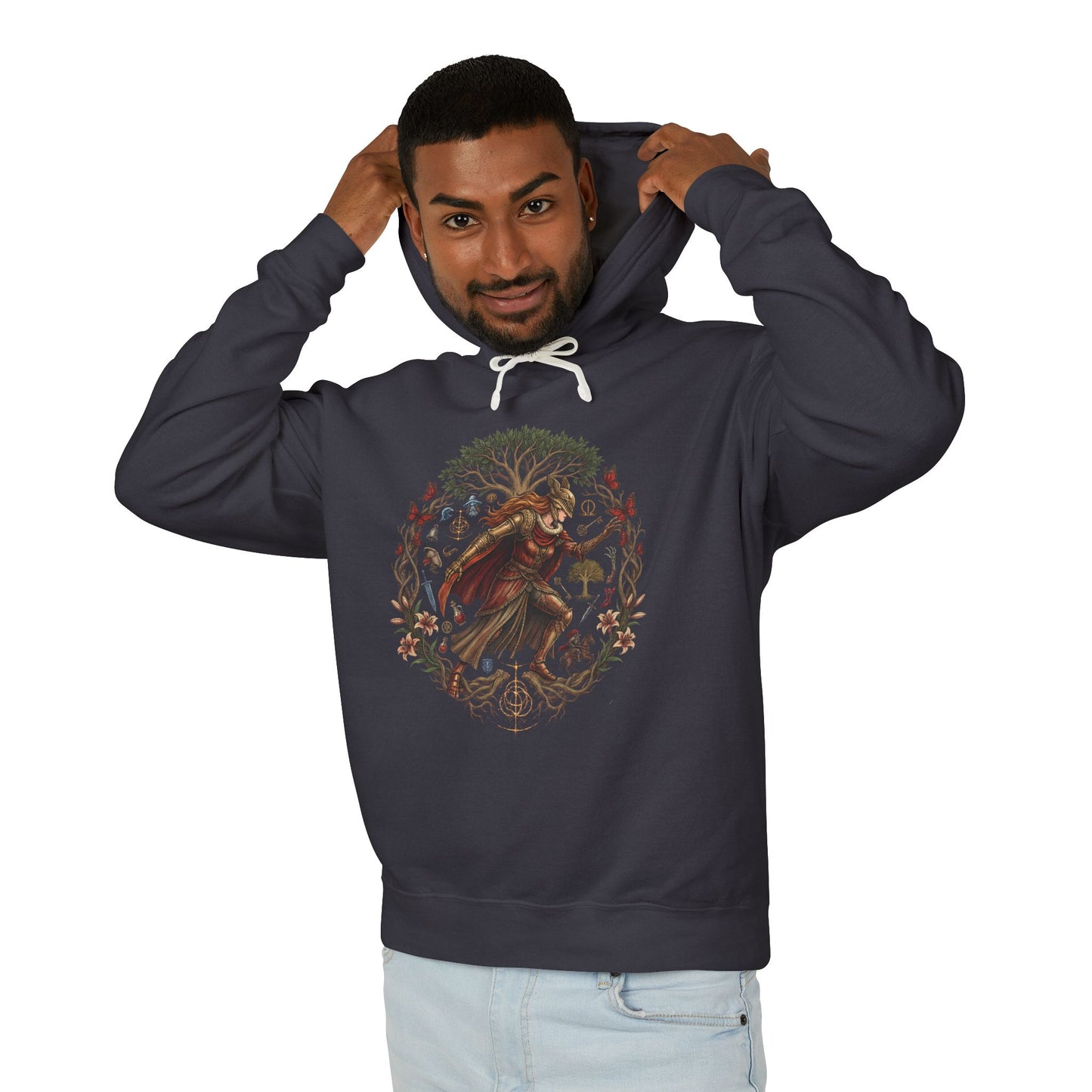 Malenia Elden Ring Unalloyed Gold Armor Icon Unisex Premium Hoodie