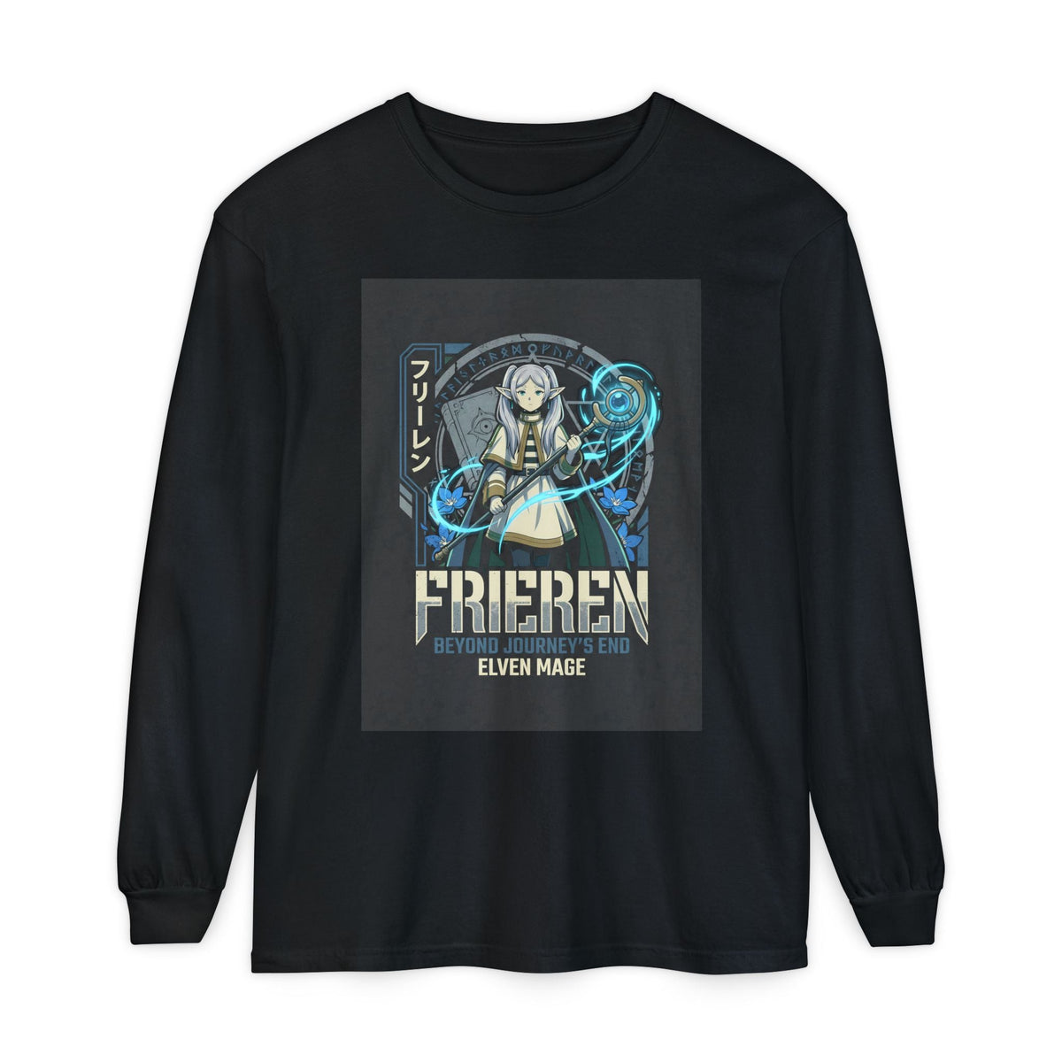 Frieren Beyond Journey's End Elven Mage Staff Long Sleeve Tee