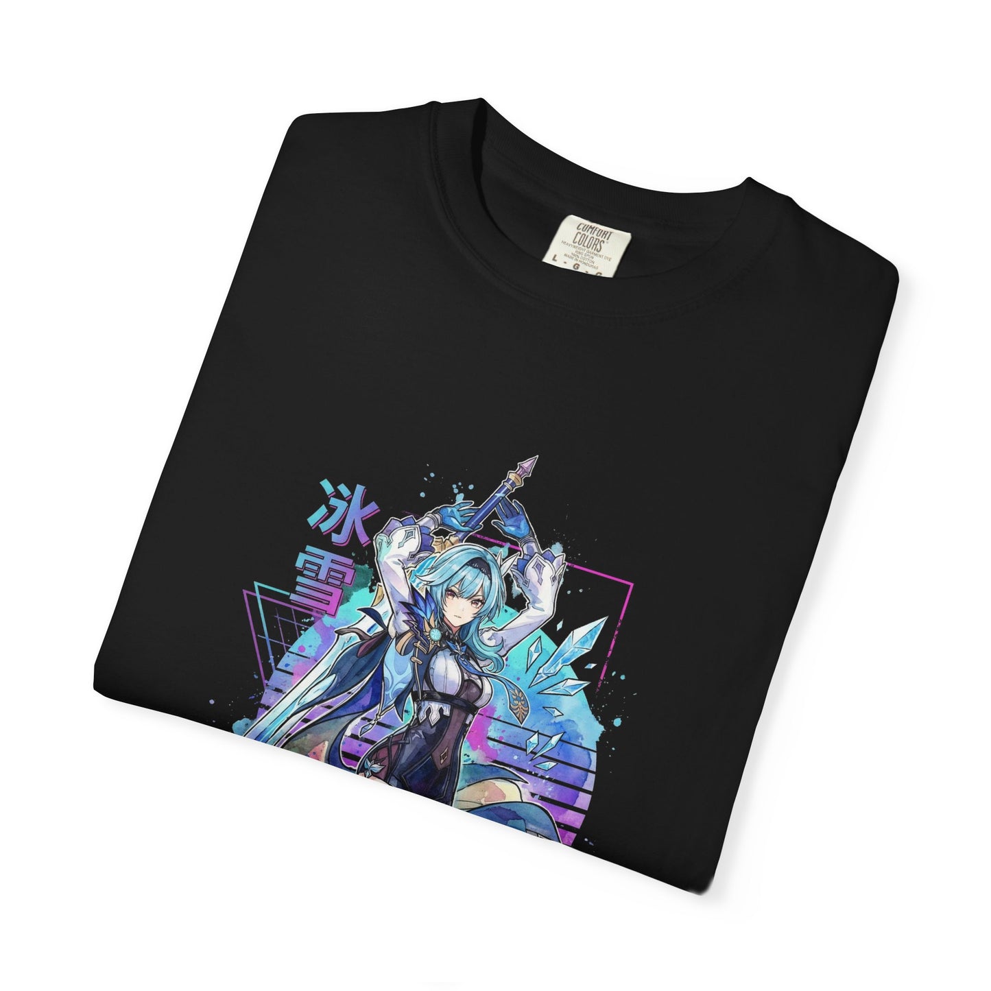 Genshin Eula Lawrence Vaporwave CRT Glitch Effect Art Premium T-Shirt