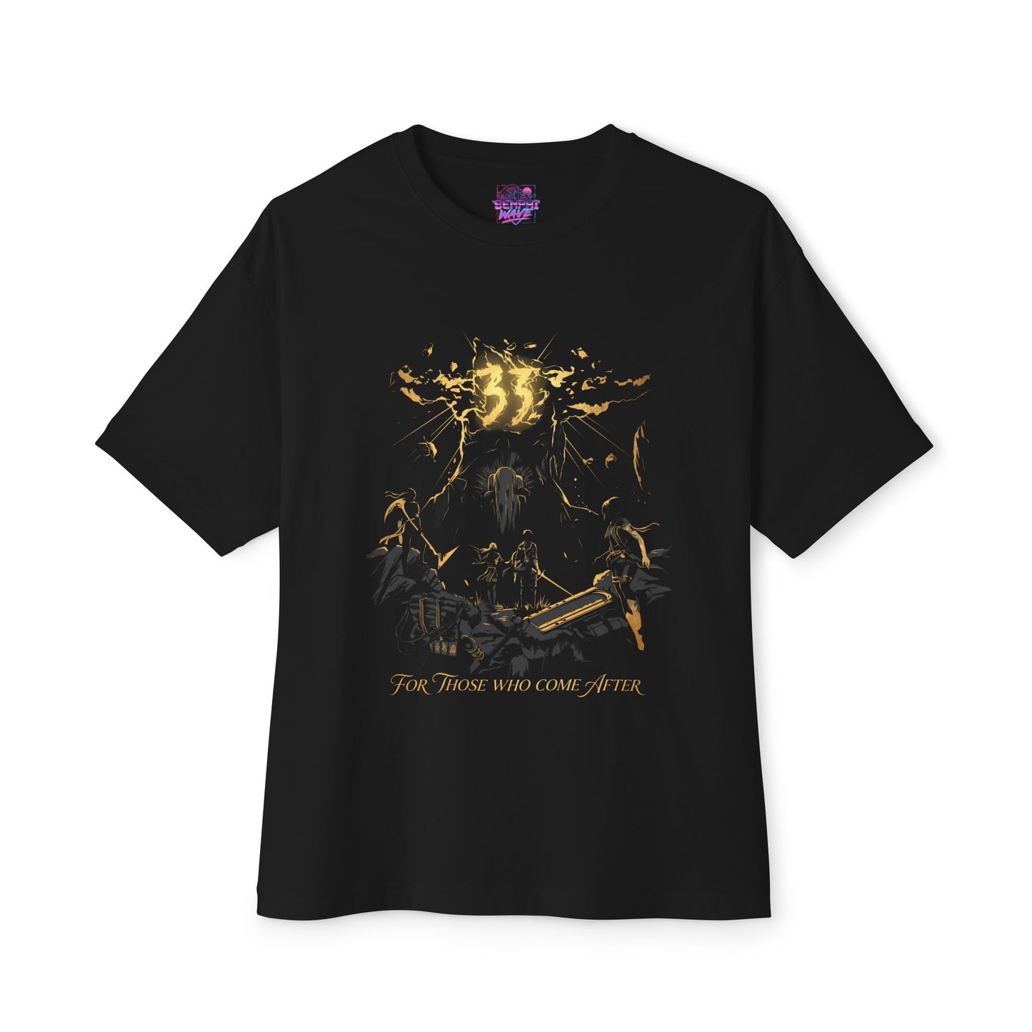 Golden Expedition 33: Red Gommage Street Fashion Legend Facing the Paintress Premium Oversized Unisex T-Shirt