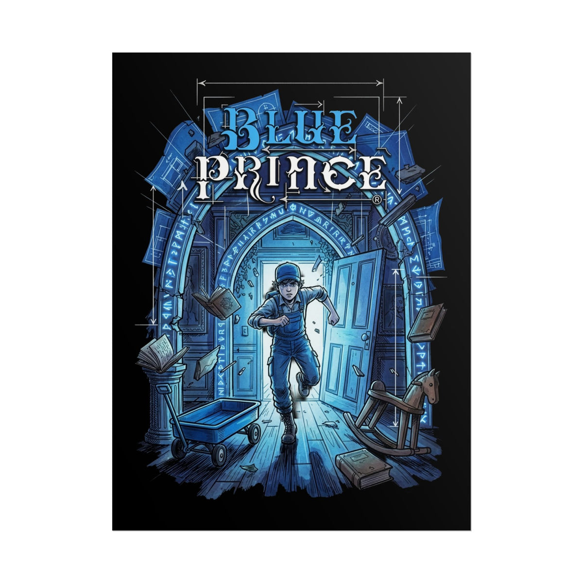Blue Prince Mt Holly Manor Puzzle Game Fan Art Poster