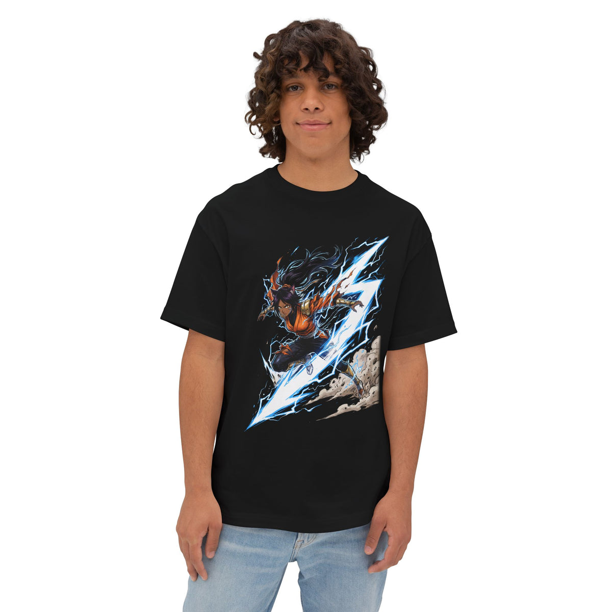 Bleach Yoruichi Shihouin God of Thunder Form TYBW 2026 Art Premium Oversized Unisex T-Shirt