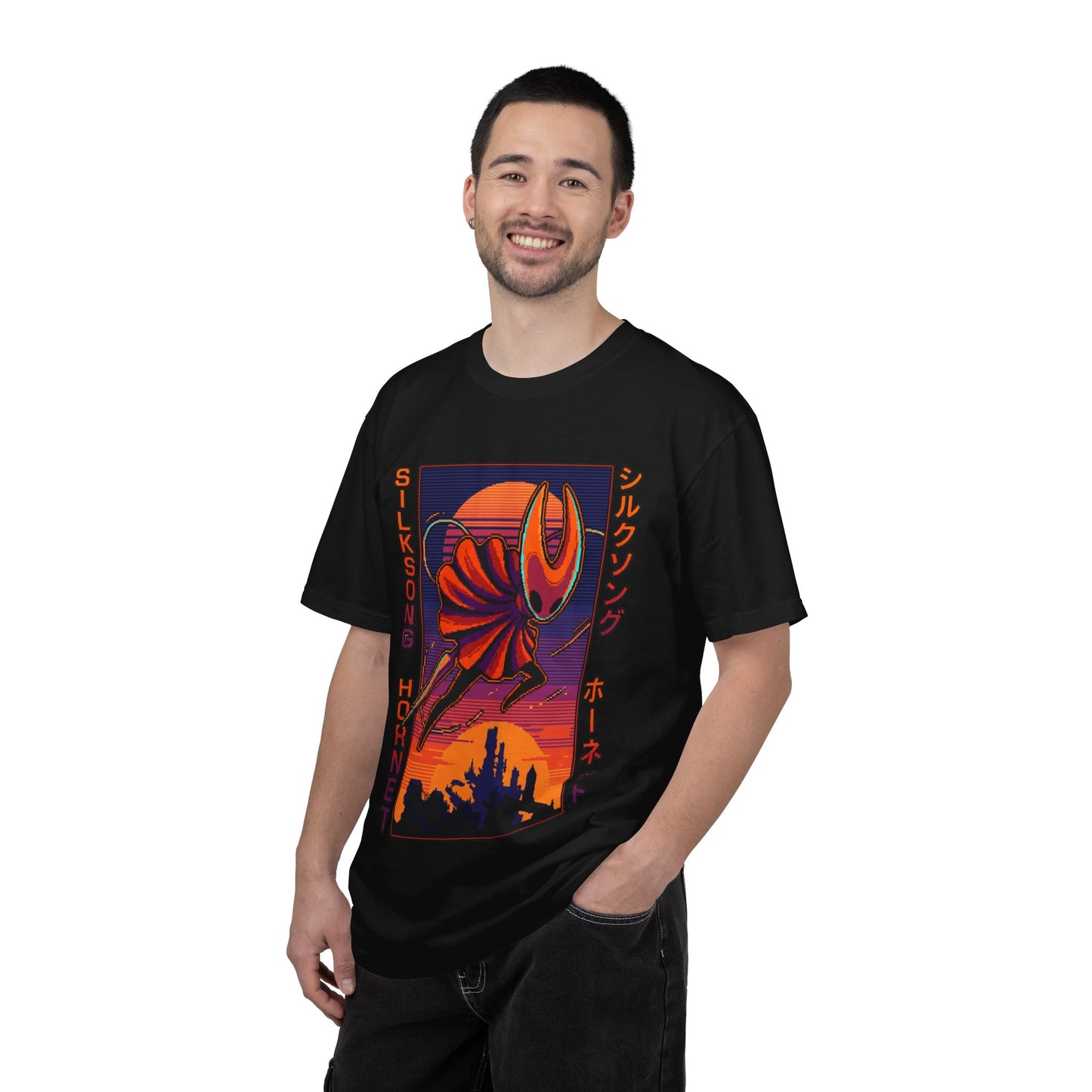 Hornet Silksong Vaporwave – Neon Needle Princess Premium T-Shirt