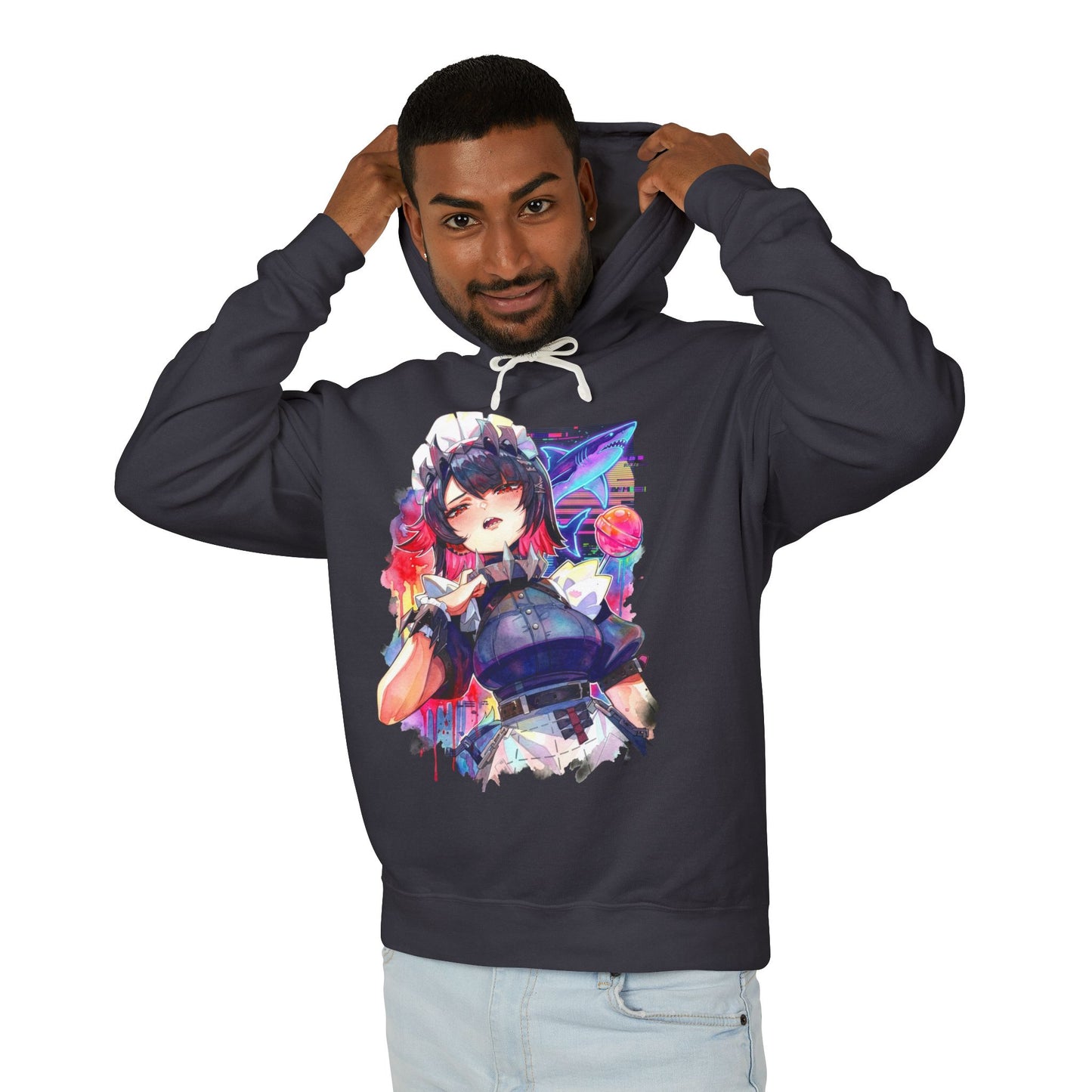 Ellen Joe ZZZ Shark Tail Scissors Maid Outfit Art Unisex Premium Hoodie