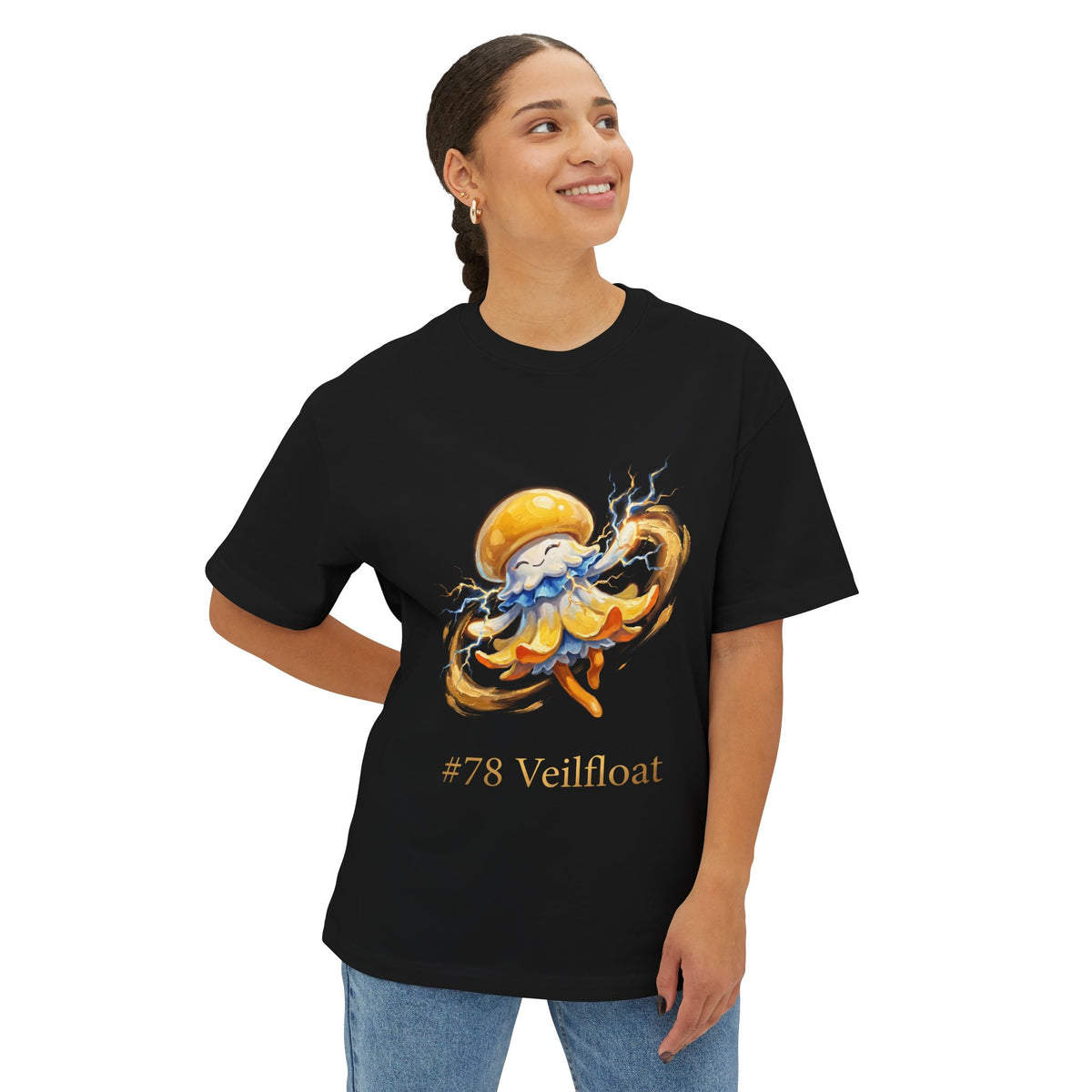 Veilfloat Aniimo Gold Oil Painting Creature Art - Oversized Premium Tee