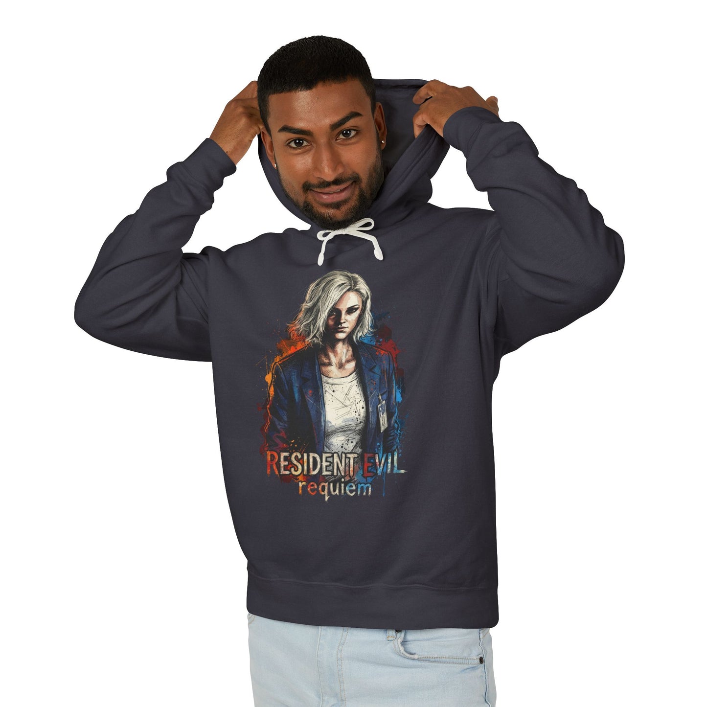 Grace Ashcroft Resident Evil 9 Dual Leon Protagonist Tension Art Unisex Premium Hoodie