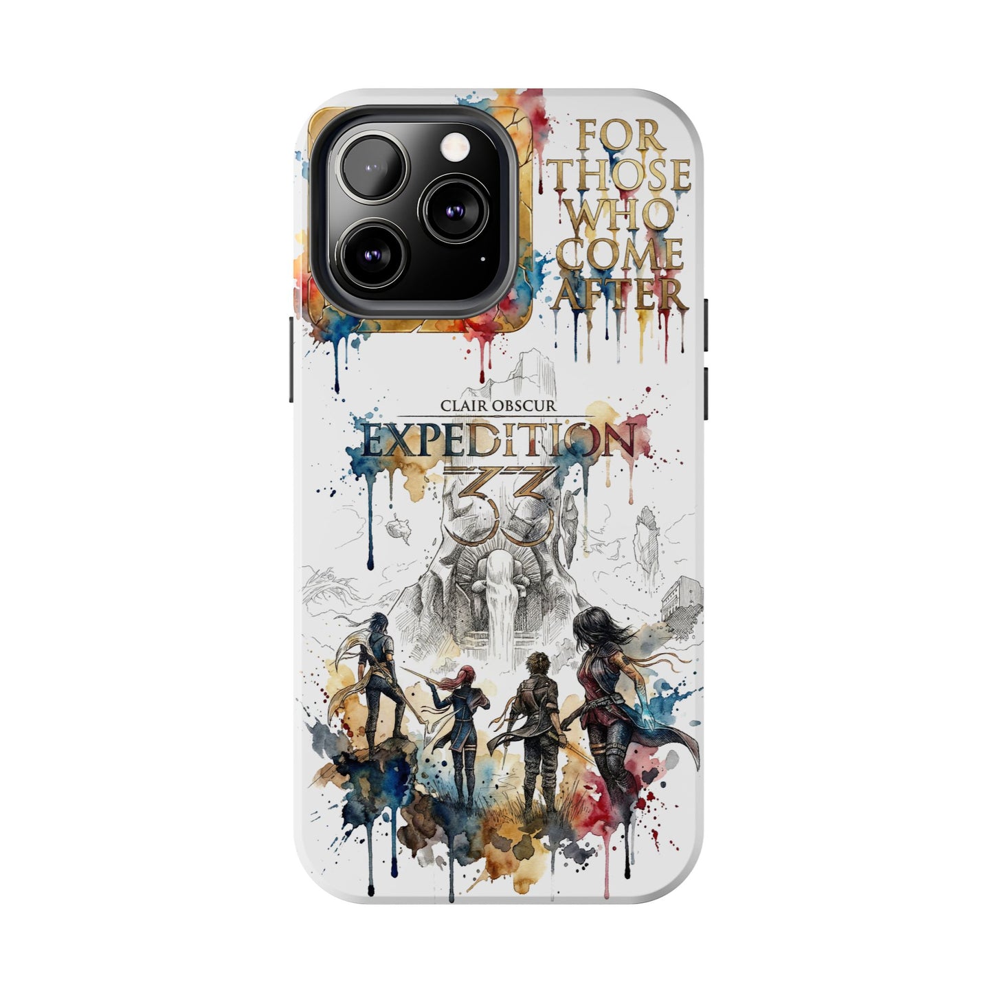 Tough iPhone Case — Clair Obscur:Expedition 33 Facing the Paintress Adventure Art Protective Cover