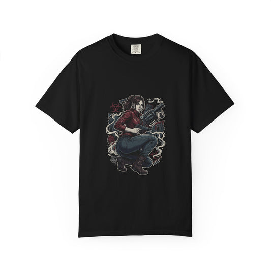 Resident Evil 2 Claire Redfield T-Shirt | Red Jacket Biker Survivor Remake Tee Premium T-Shirt