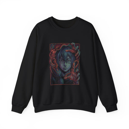 Jujutsu Kaisen Mahito Patchwork Face Crewneck Sweatshirt