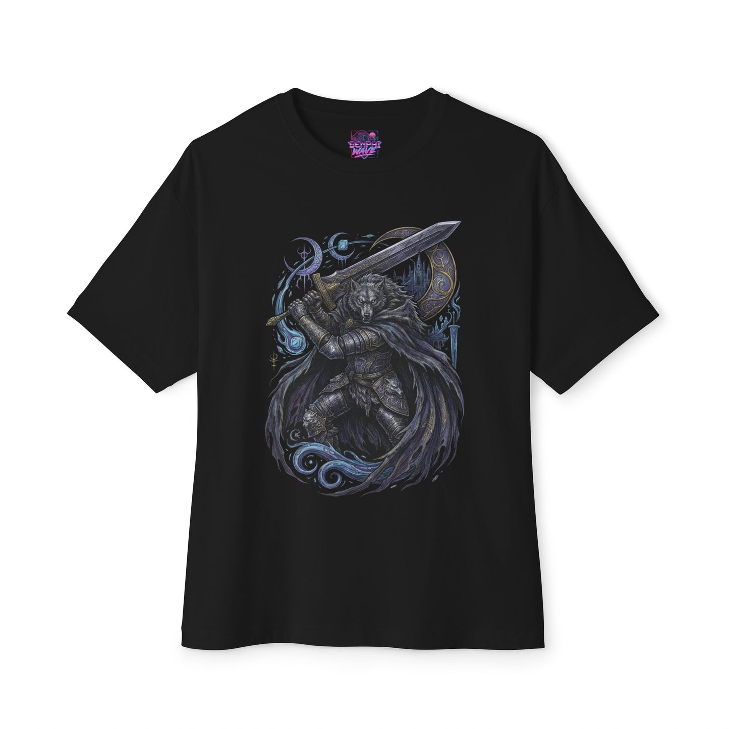 Blaidd the Half Wolf Swordmaster Wolf Art Premium Oversized Unisex T-Shirt