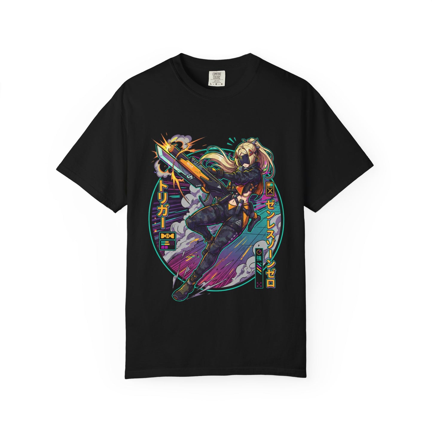 Zenless Zone Zero Trigger Synth Retrowave Blonde Sniper Premium T-Shirt