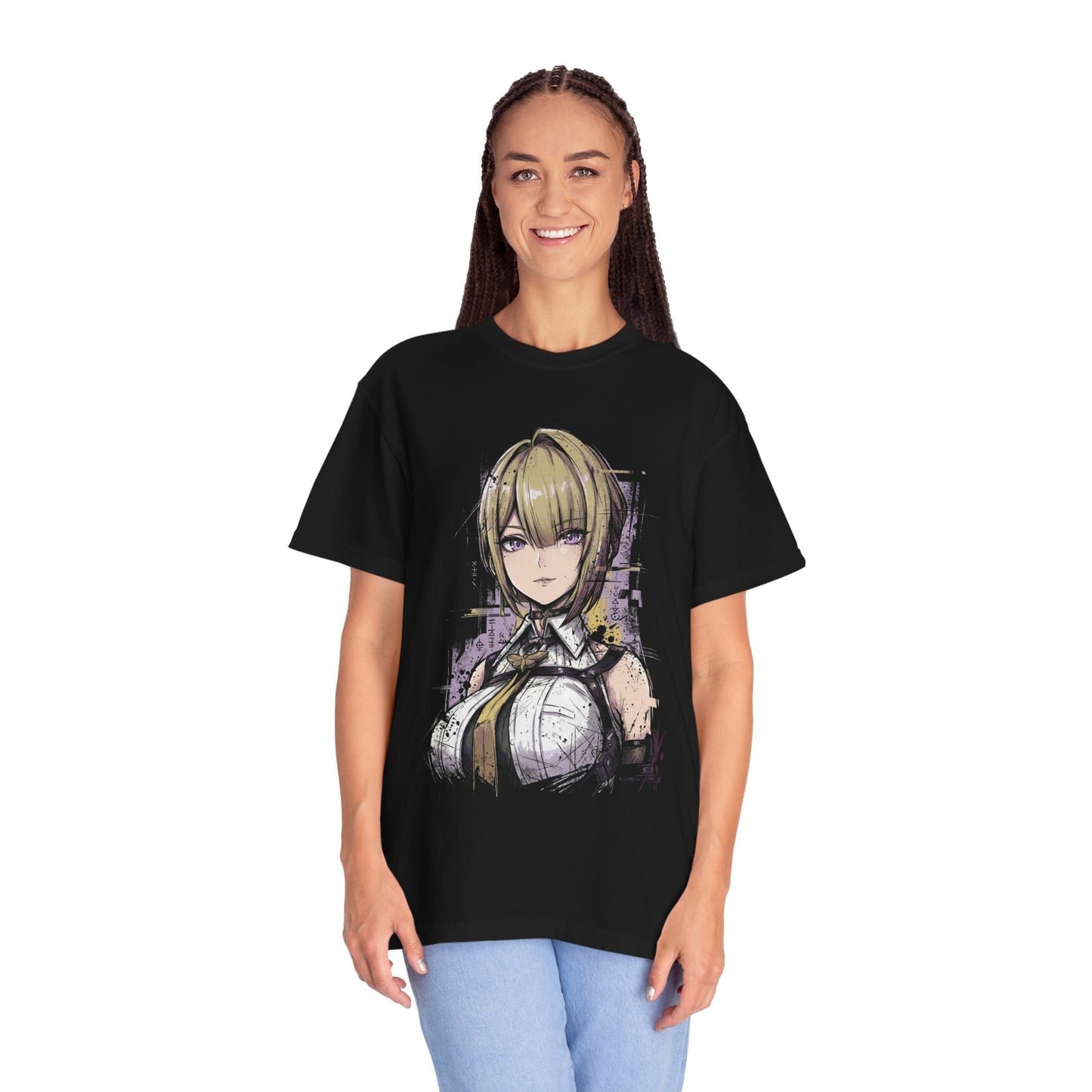 Evelyn Chevalier ZZZ Red Burning Tethers Portrait Premium T-Shirt