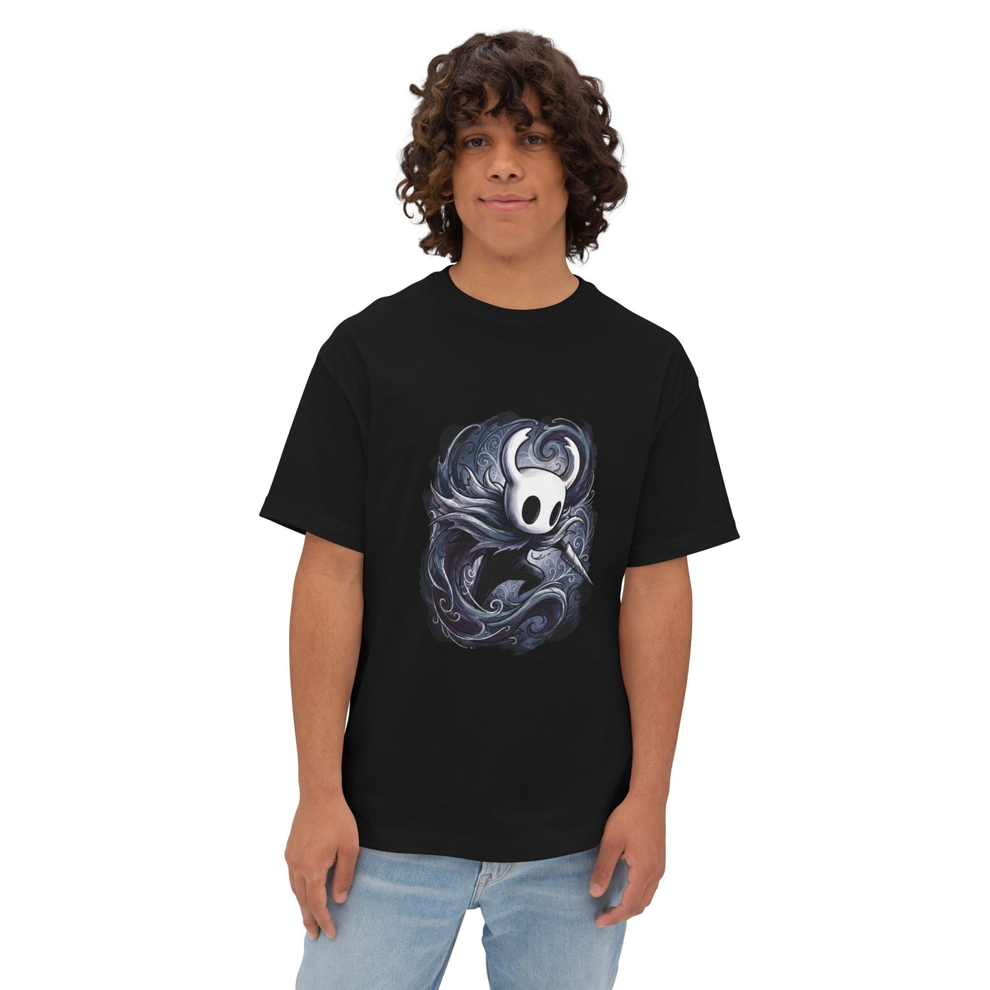 Ghost Hollow Knight T-Shirt | Broken Nail Cloak Iconic Indie Game Apparel Premium Oversized Unisex T-Shirt